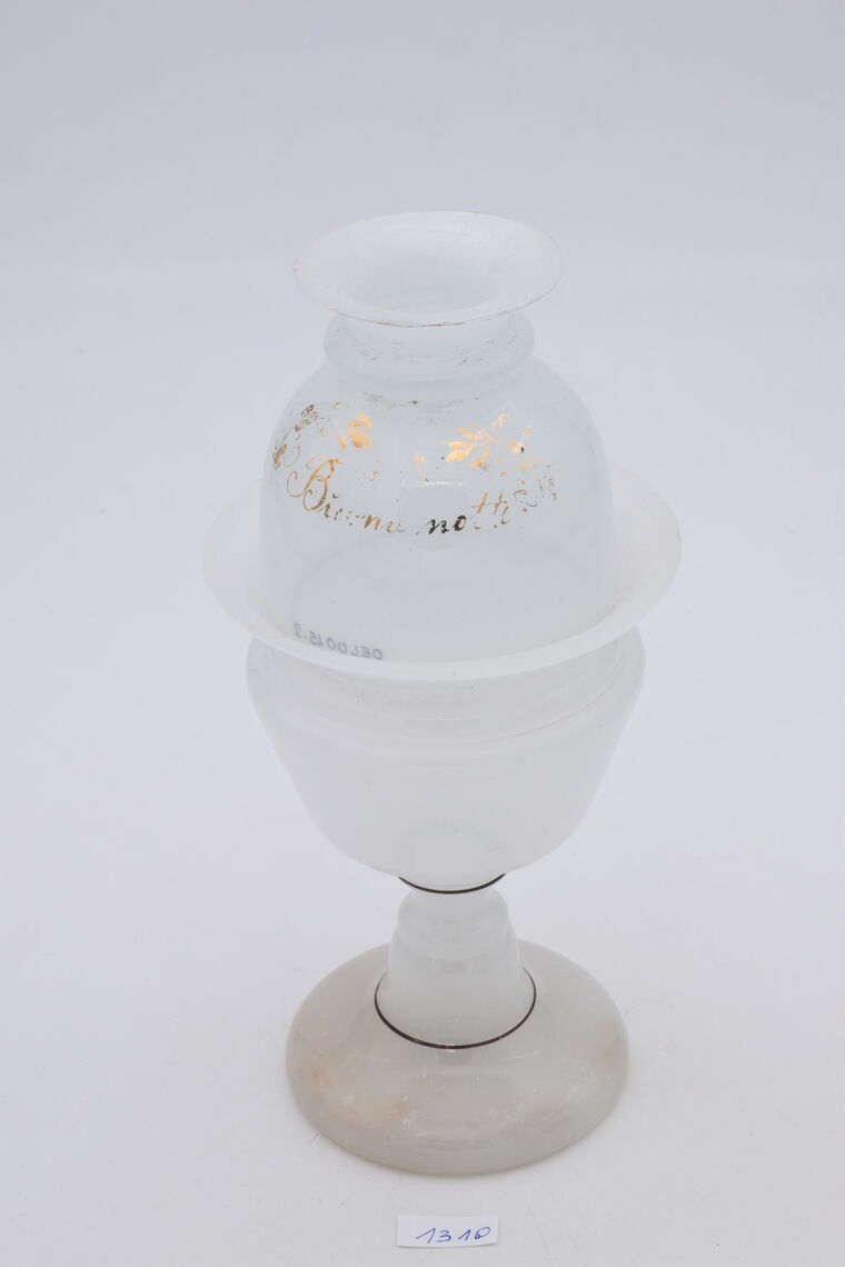 Glas-Öllampe, milchglas