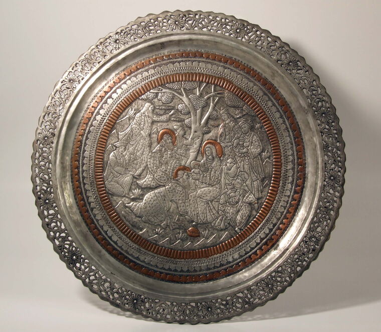Silberschale mit christlicher Szene
