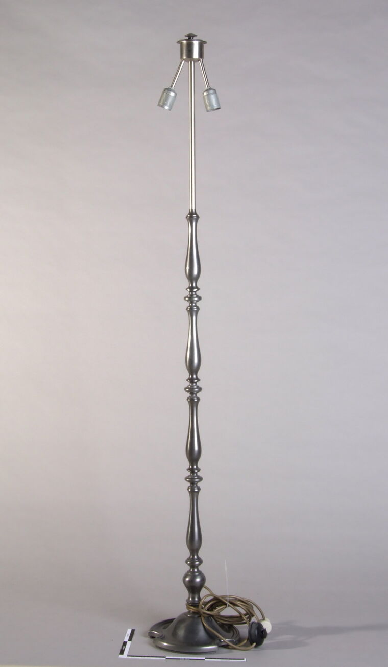 Messing-Stehleuchte, zweiflammig