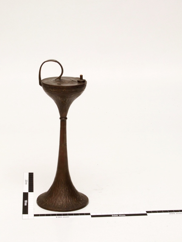 Jugendstil-Öllampe aus Messing